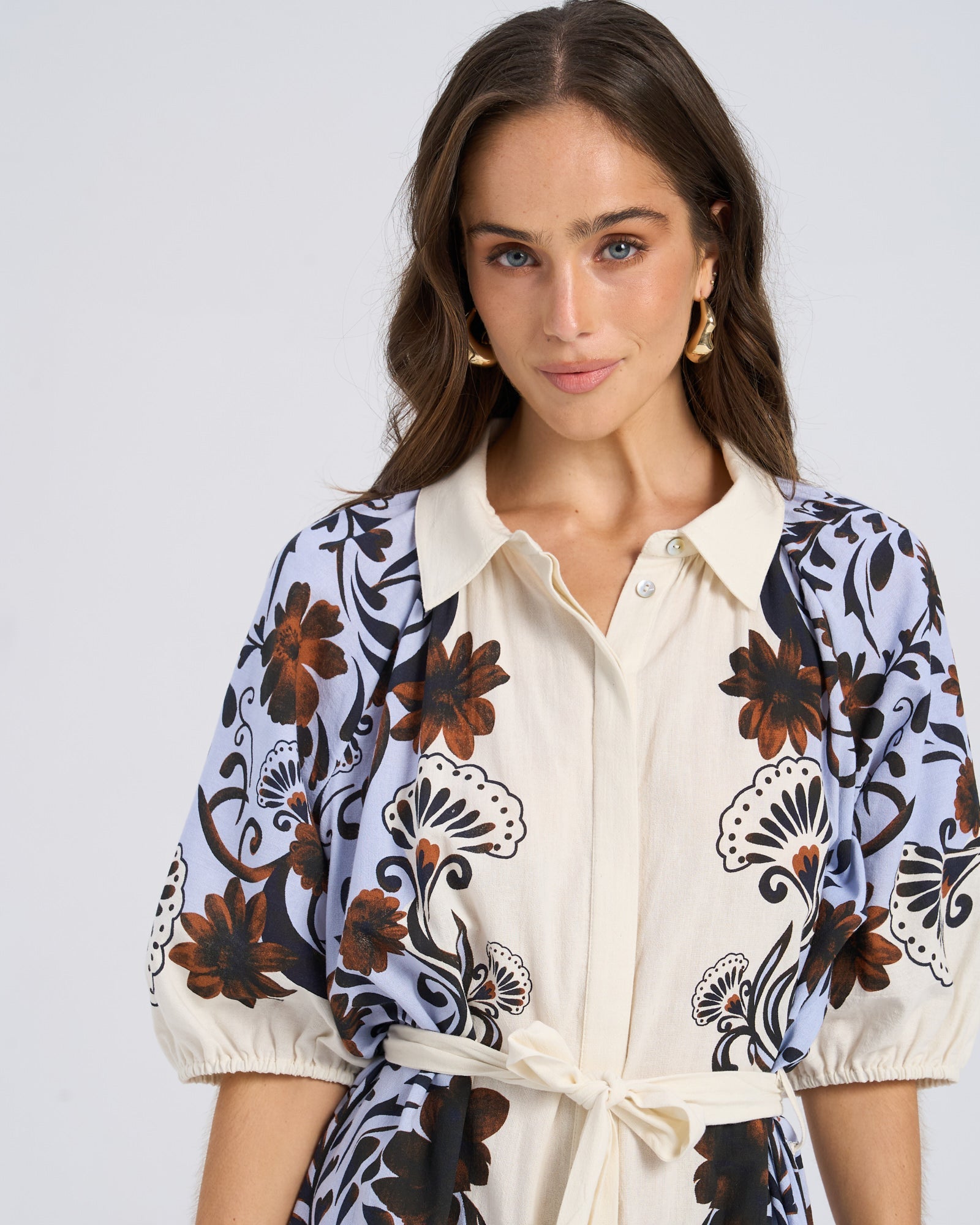 VMAVA PRINTED SHIRT DRESS